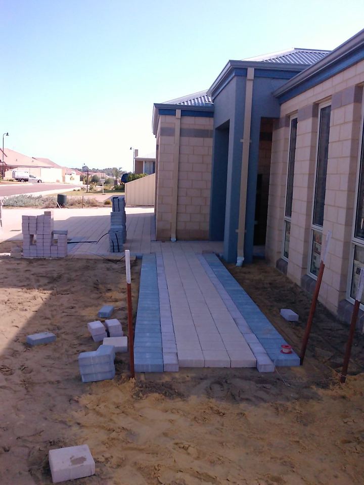 Paved path in progress