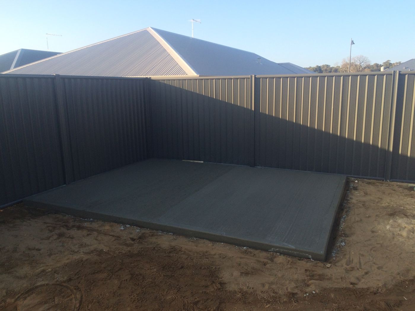 Site prep between fences