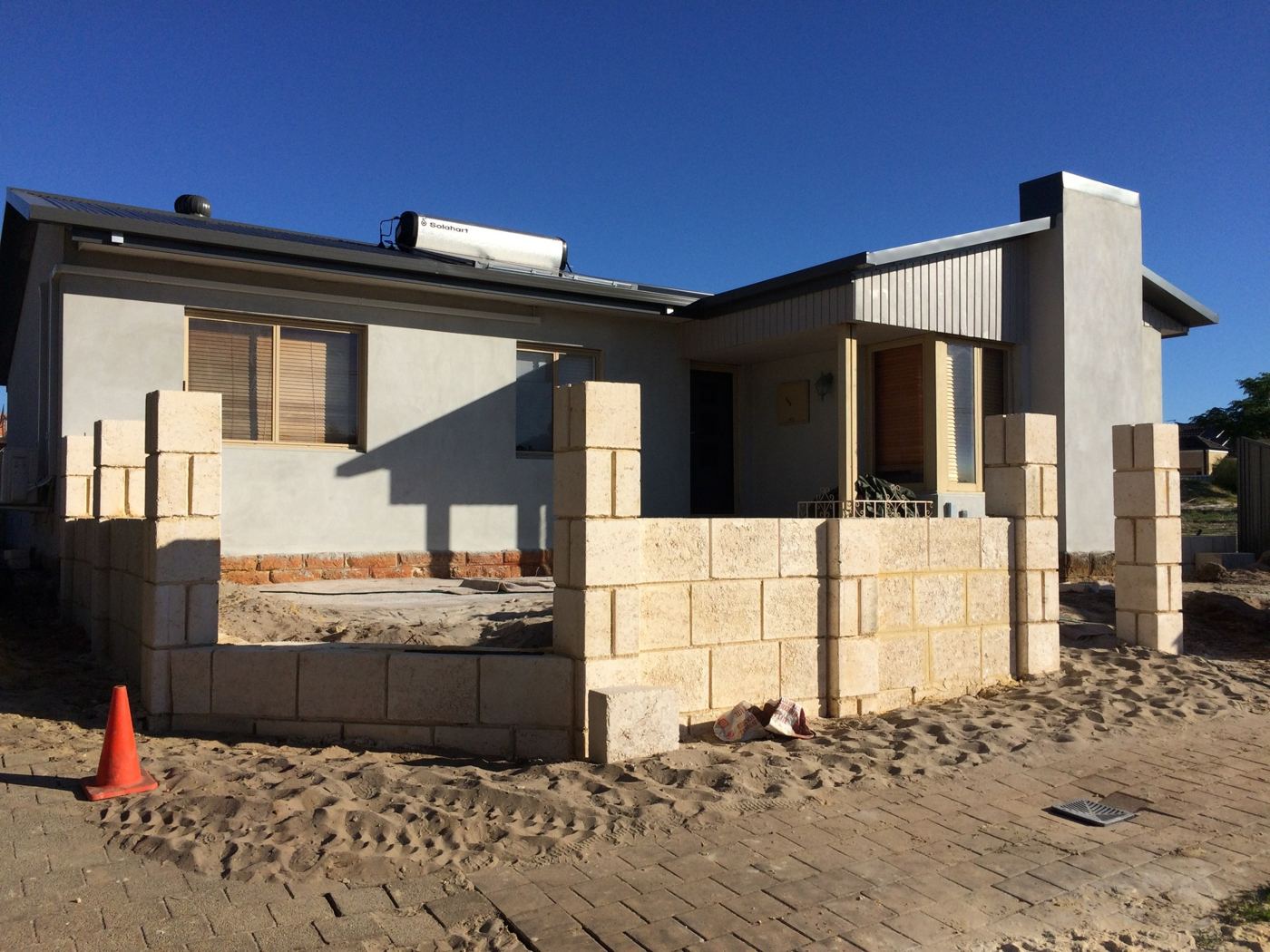 Limestone retaining walls